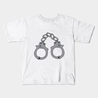 Police Officer Hand Cuffs Kids T-Shirt